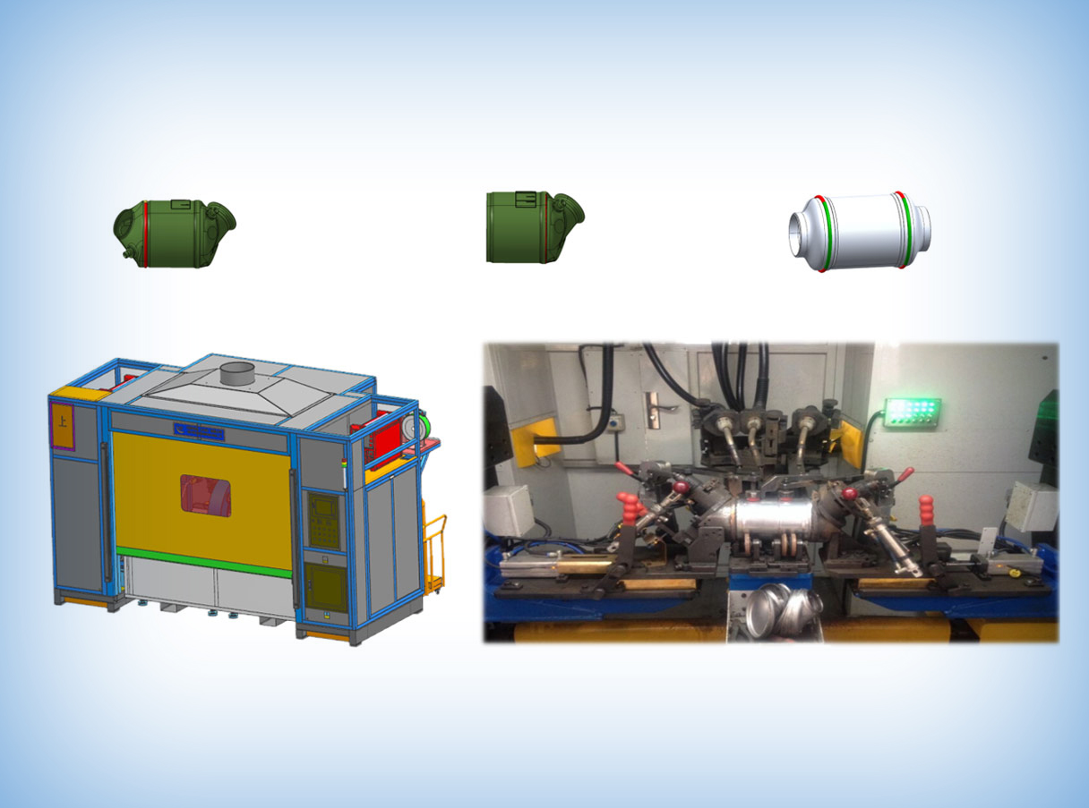 Horizontal special machine welding unit