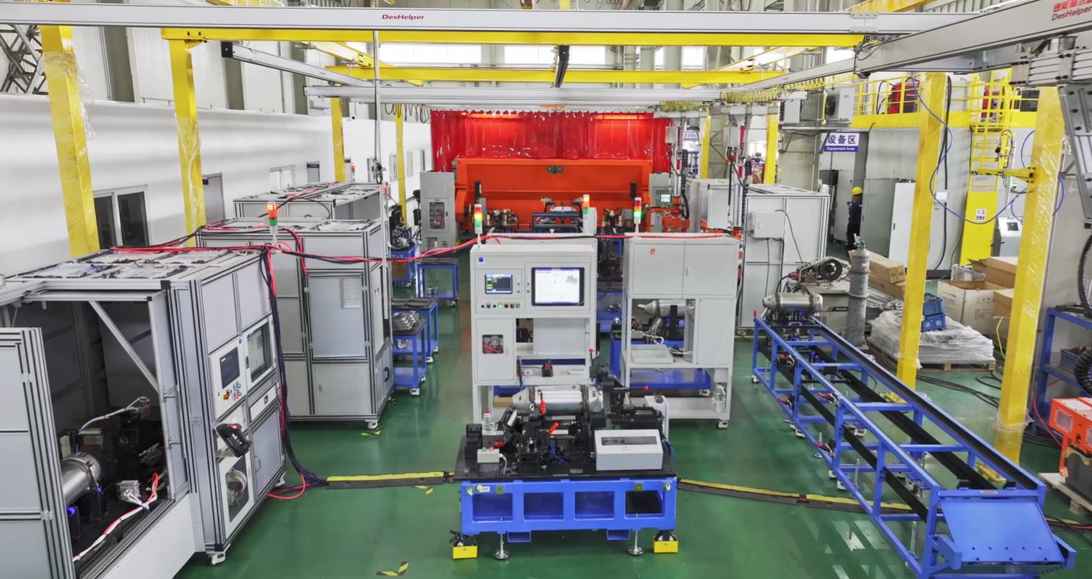 Exhaust automatic welding production lin