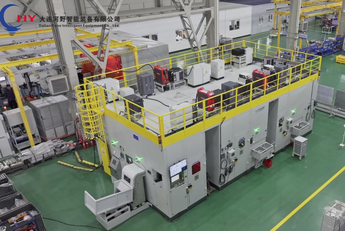 Automatic welding production line for sh